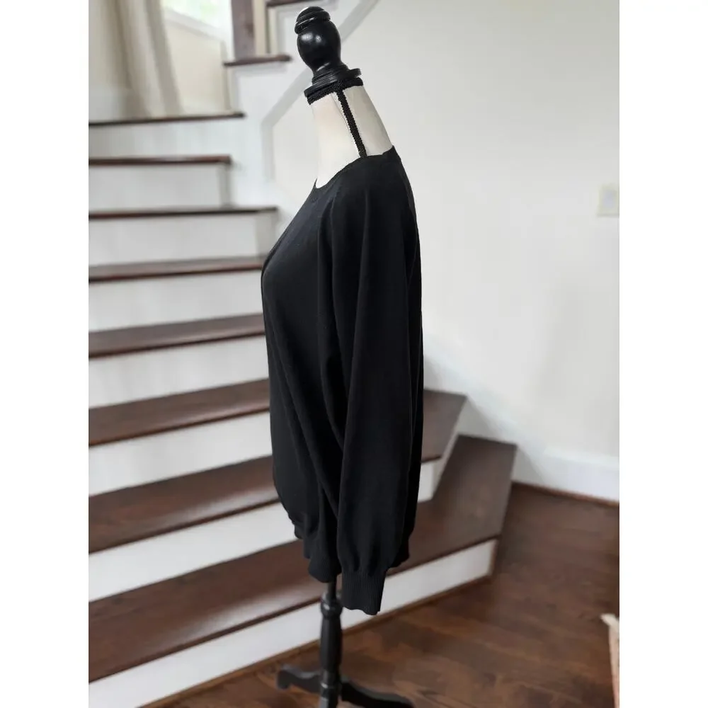 Universal Standard Black Knit Long Sleeve Crewneck Sweater